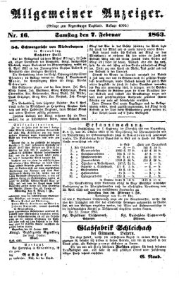 Regensburger Tagblatt Samstag 7. Februar 1863