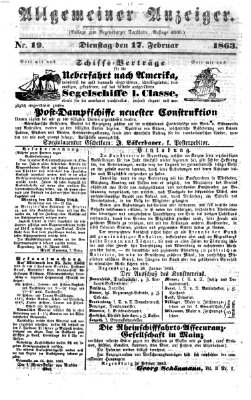 Regensburger Tagblatt Dienstag 17. Februar 1863