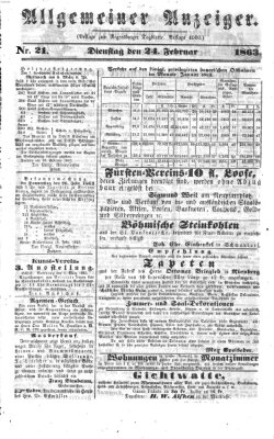 Regensburger Tagblatt Dienstag 24. Februar 1863