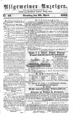 Regensburger Tagblatt Dienstag 28. April 1863