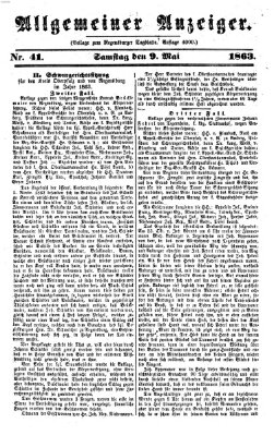 Regensburger Tagblatt Samstag 9. Mai 1863