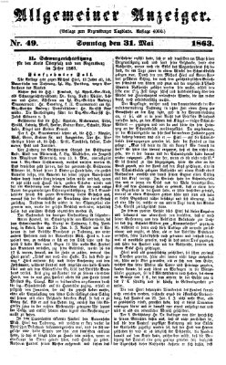 Regensburger Tagblatt Sonntag 31. Mai 1863