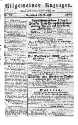 Regensburger Tagblatt Dienstag 9. Juni 1863