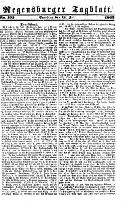 Regensburger Tagblatt Samstag 18. Juli 1863