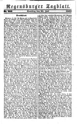 Regensburger Tagblatt Samstag 25. Juli 1863