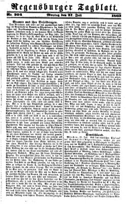 Regensburger Tagblatt Montag 27. Juli 1863