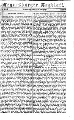 Regensburger Tagblatt Samstag 15. August 1863