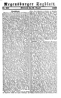 Regensburger Tagblatt Mittwoch 19. August 1863