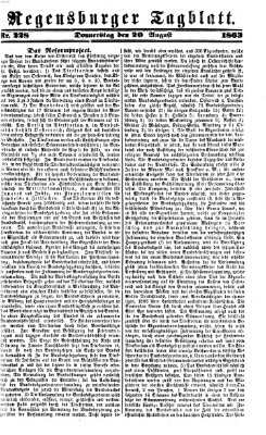 Regensburger Tagblatt Donnerstag 20. August 1863