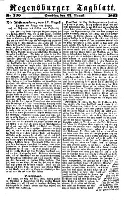 Regensburger Tagblatt Samstag 22. August 1863