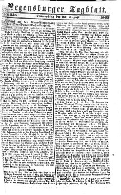 Regensburger Tagblatt Donnerstag 27. August 1863