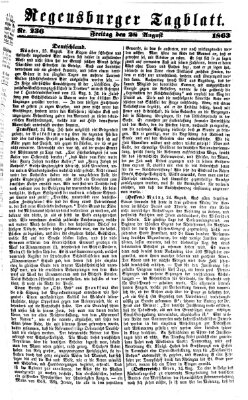 Regensburger Tagblatt Freitag 28. August 1863