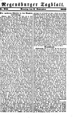 Regensburger Tagblatt Sonntag 6. September 1863