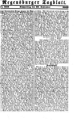 Regensburger Tagblatt Donnerstag 10. September 1863