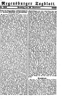 Regensburger Tagblatt Sonntag 13. September 1863