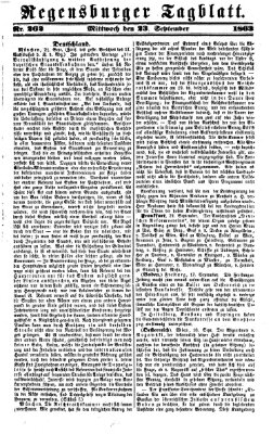 Regensburger Tagblatt Mittwoch 23. September 1863