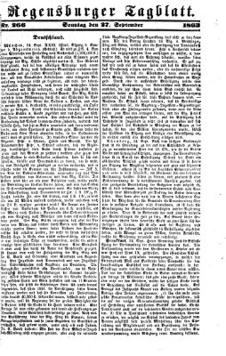 Regensburger Tagblatt Sonntag 27. September 1863