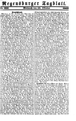 Regensburger Tagblatt Mittwoch 14. Oktober 1863