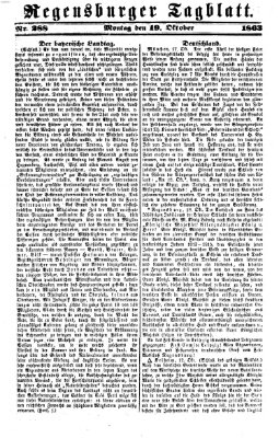 Regensburger Tagblatt Montag 19. Oktober 1863