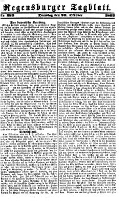 Regensburger Tagblatt Dienstag 20. Oktober 1863