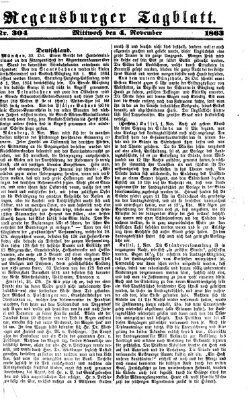 Regensburger Tagblatt Mittwoch 4. November 1863