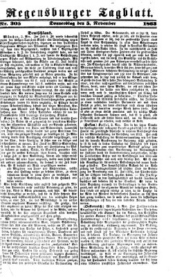 Regensburger Tagblatt Donnerstag 5. November 1863