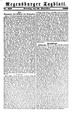 Regensburger Tagblatt Dienstag 10. November 1863