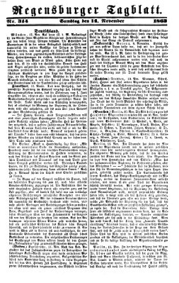 Regensburger Tagblatt Samstag 14. November 1863