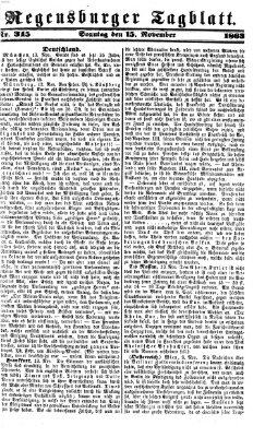 Regensburger Tagblatt Sonntag 15. November 1863