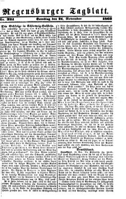 Regensburger Tagblatt Samstag 21. November 1863