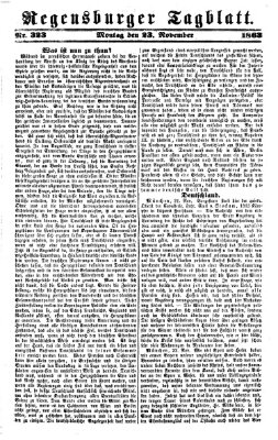 Regensburger Tagblatt Montag 23. November 1863