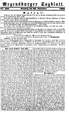 Regensburger Tagblatt Sonntag 29. November 1863