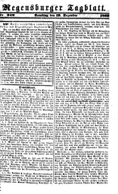 Regensburger Tagblatt Samstag 19. Dezember 1863