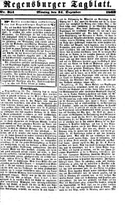 Regensburger Tagblatt Montag 21. Dezember 1863