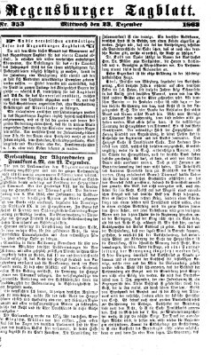 Regensburger Tagblatt Mittwoch 23. Dezember 1863