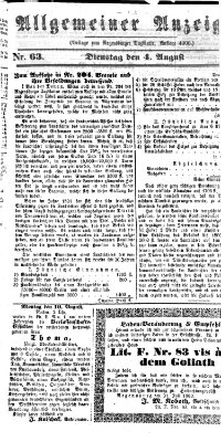 Regensburger Tagblatt Dienstag 4. August 1863