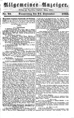 Regensburger Tagblatt Donnerstag 24. September 1863