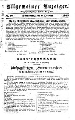 Regensburger Tagblatt Donnerstag 8. Oktober 1863