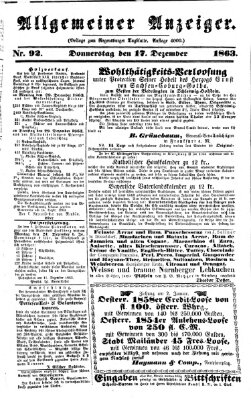 Regensburger Tagblatt Donnerstag 17. Dezember 1863