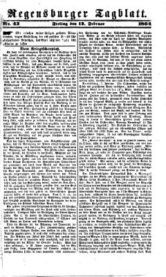 Regensburger Tagblatt Freitag 12. Februar 1864