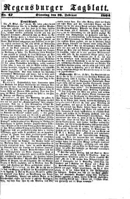 Regensburger Tagblatt Dienstag 16. Februar 1864