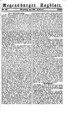 Regensburger Tagblatt Samstag 20. Februar 1864