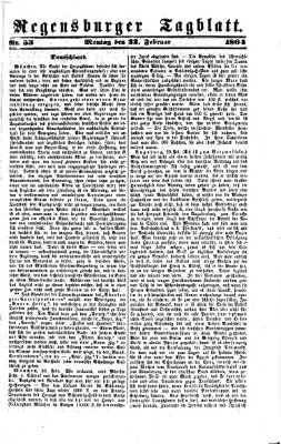 Regensburger Tagblatt Montag 22. Februar 1864