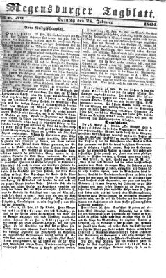 Regensburger Tagblatt Sonntag 28. Februar 1864