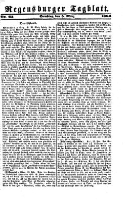 Regensburger Tagblatt Samstag 5. März 1864