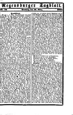 Regensburger Tagblatt Samstag 19. März 1864