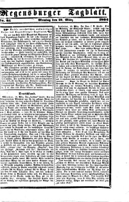 Regensburger Tagblatt Montag 21. März 1864