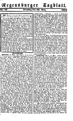 Regensburger Tagblatt Dienstag 29. März 1864