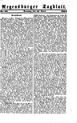 Regensburger Tagblatt Sonntag 10. April 1864