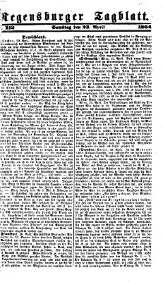 Regensburger Tagblatt Samstag 23. April 1864